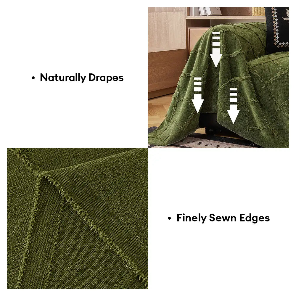 Retro Dschungel Jacquard Chenille Anti-Kratz Sofa Schutzhülle