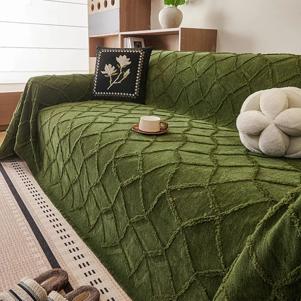 Retro Dschungel Jacquard Chenille Anti-Kratz Sofa Schutzhülle