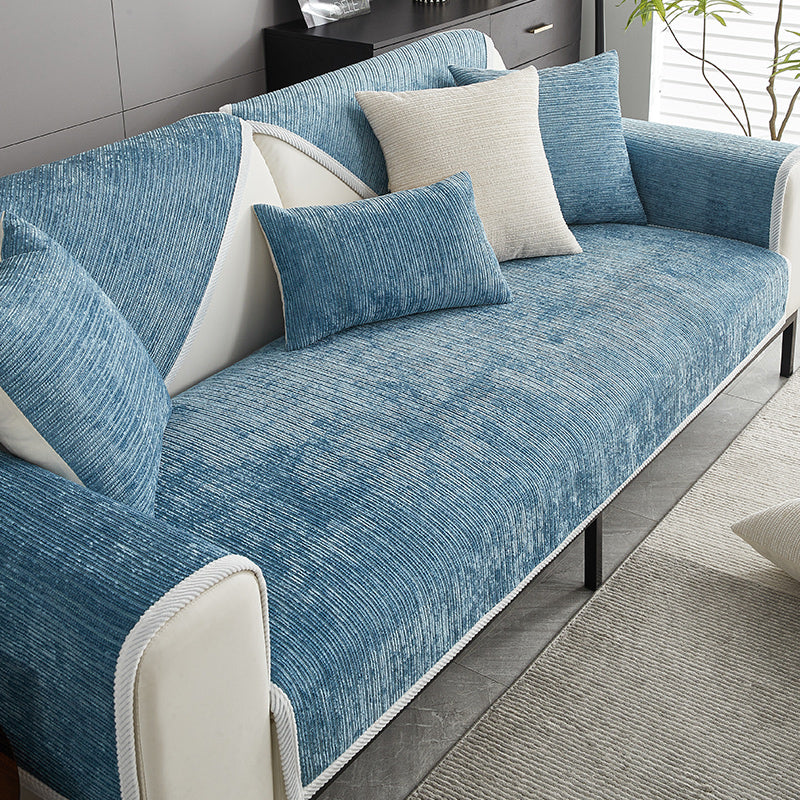 Waterproof Antimicrobial Simple Chenille Fabric Anti-scratch  Sectional Couch Cover