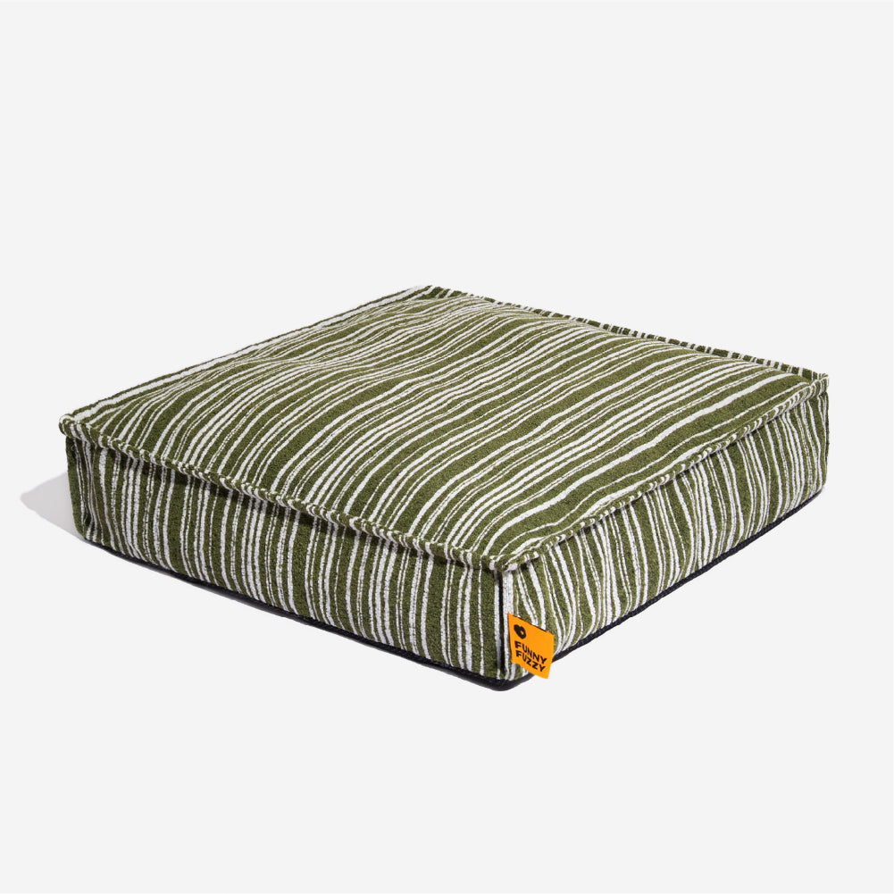 SnugNest Aufbewahrungs-Hundebett mit Texturstreifen