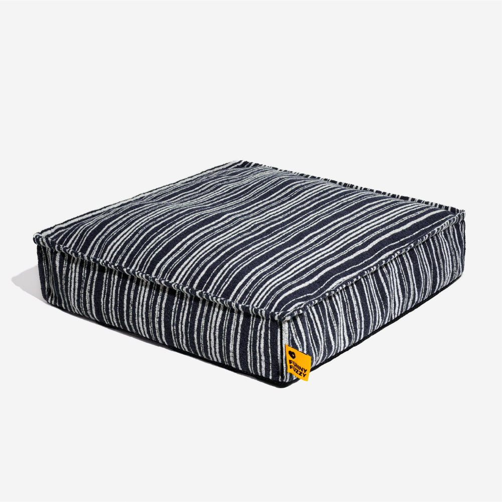 SnugNest Aufbewahrungs-Hundebett mit Texturstreifen