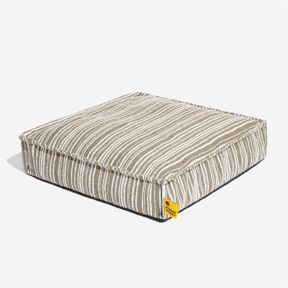 SnugNest Aufbewahrungs-Hundebett mit Texturstreifen