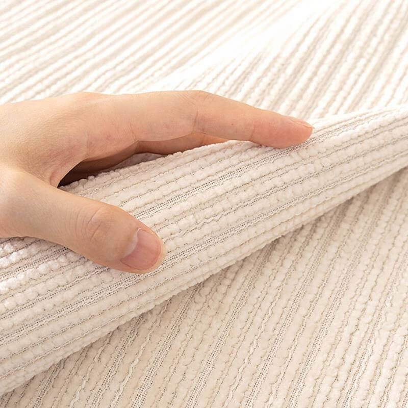 Einfache, einfarbige Outdoor-Couch-Hülle aus kratzfestem Chenille