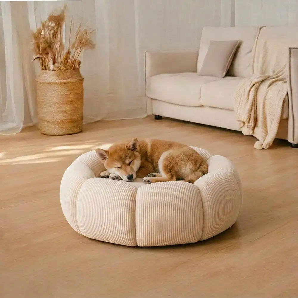 Weiches Nackenstützendes Waschbares Rundes Katzenbett Hundebett