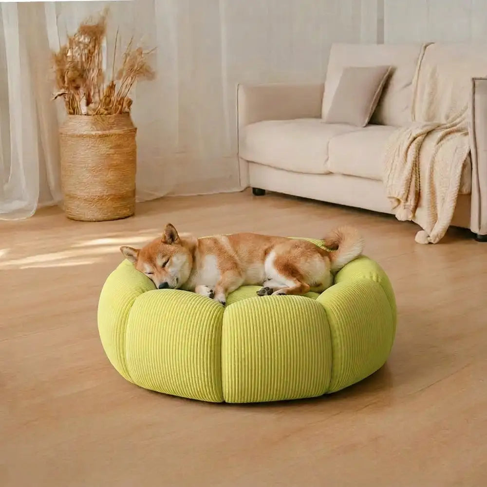 Weiches Nackenstützendes Waschbares Rundes Katzenbett Hundebett
