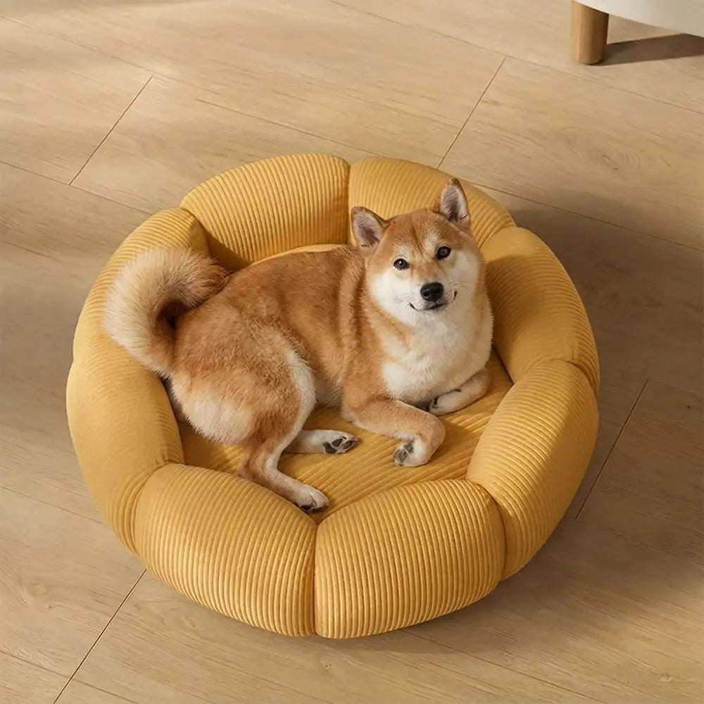 Weiches Nackenstützendes Waschbares Rundes Katzenbett Hundebett