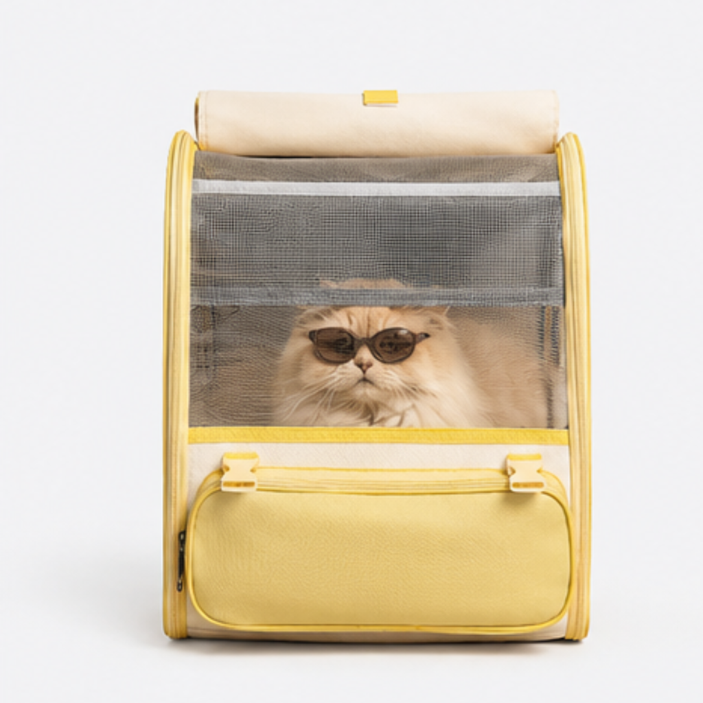 Spacious Lightweight Cat Carrier Backpack with Transparent Window