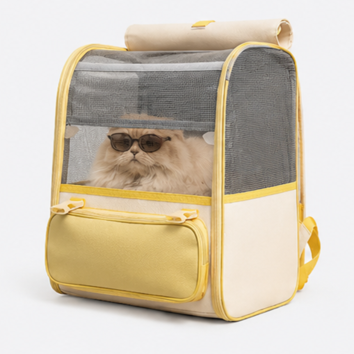 Spacious Lightweight Cat Carrier Backpack with Transparent Window