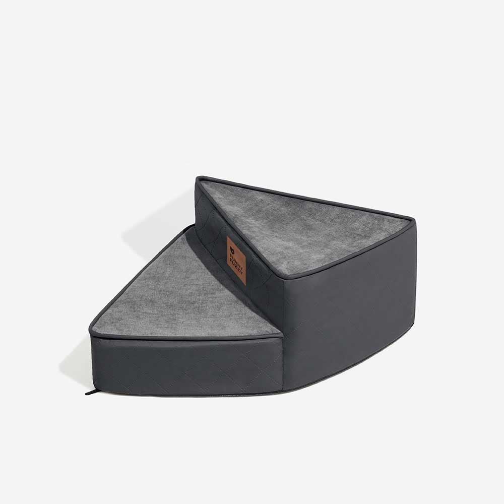 Luxe Water-repellent Faux Leather Removable Spiral Pet Stairs - StepEase