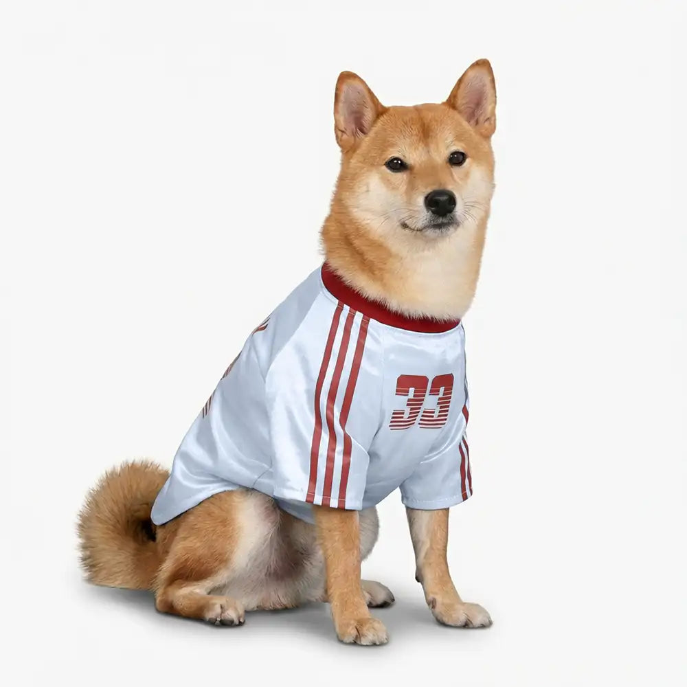 Gestreiftes Retro-Reflektierendes Hunde-T-Shirt für alle Rassen