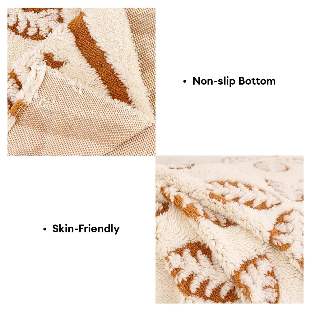 Thickened Jacquard Velvet Leaf Pattern Sofa Decoration Multi-Purpose Blanket Couch Cover
