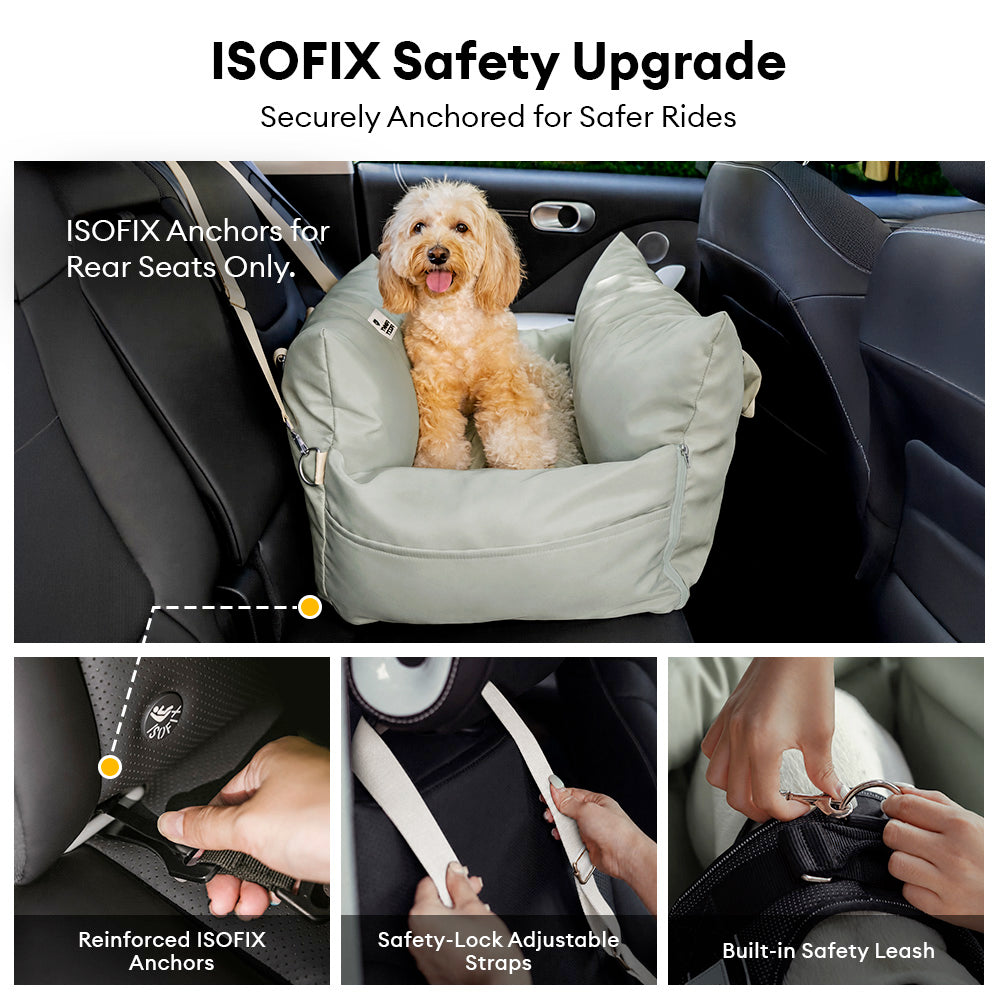 Wasserdichtes ISOFIX Hunde-Autositzbett mit LATCH-System – Erste Klasse