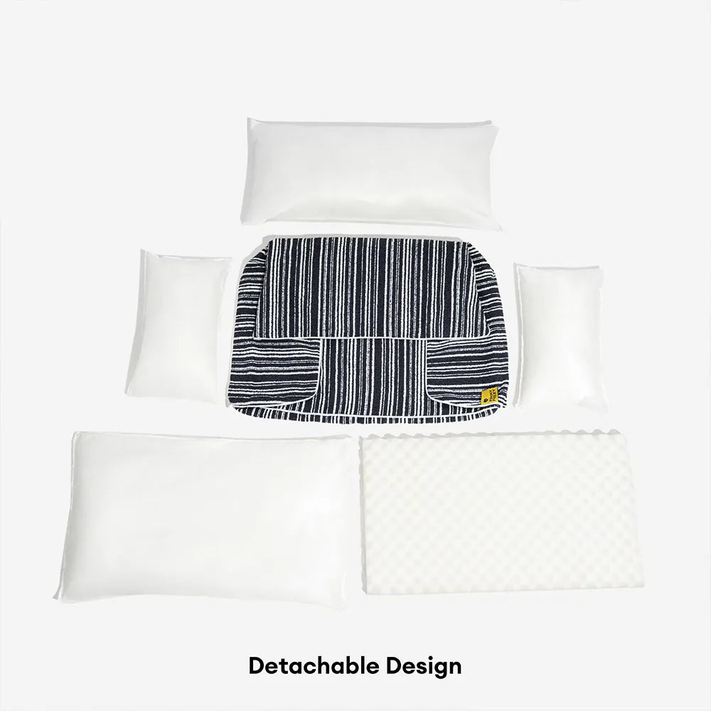 SnugNest Texturierte Gestreifte Hundesofabett