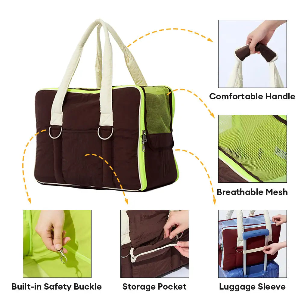 Urban Commuter Color-Block Multi-functional Pet Carrier Bag Dog Cat Carrier