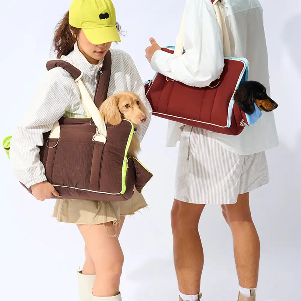 Urban Commuter Color-Block Multi-functional Pet Carrier Bag Dog Cat Carrier