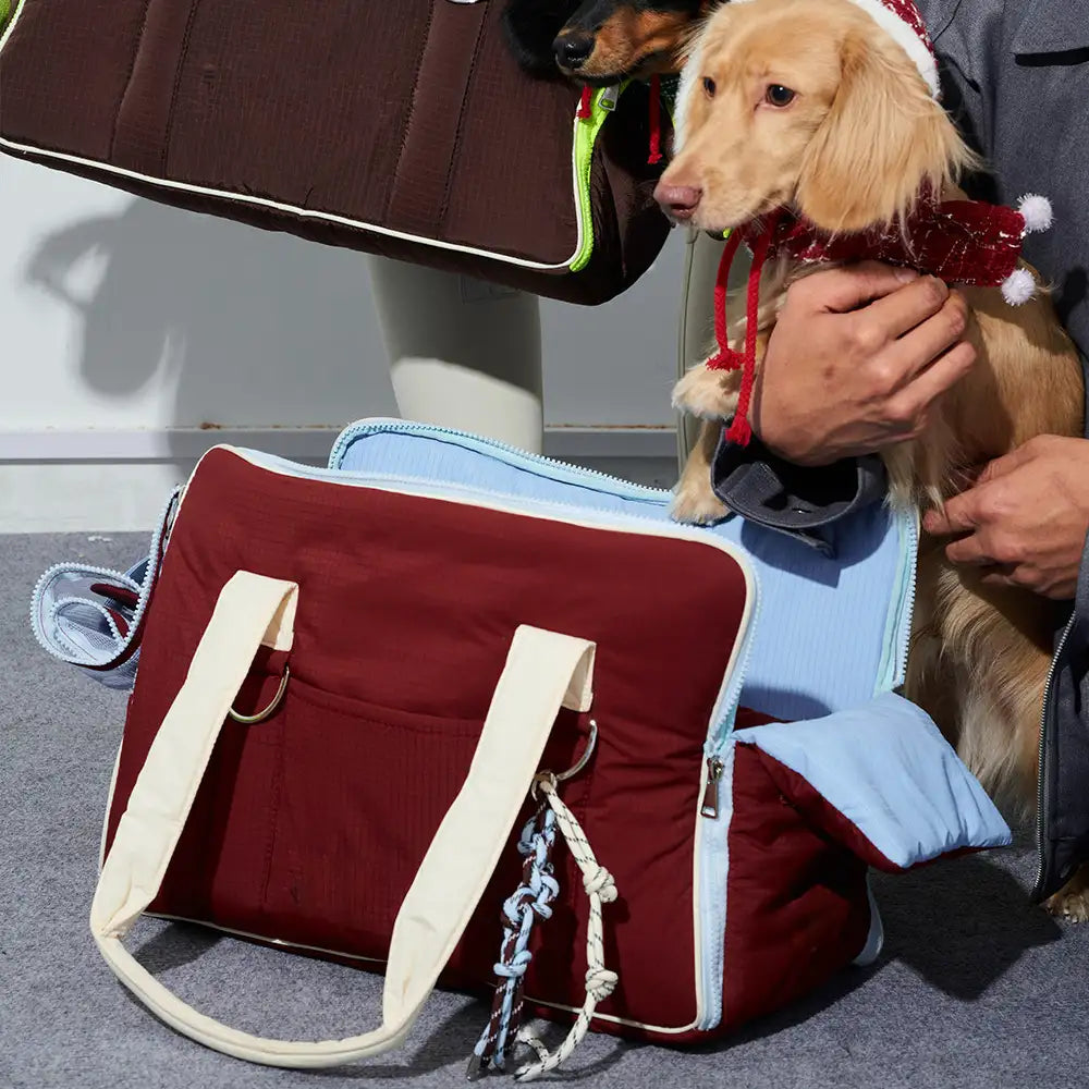Urban Commuter Color-Block Multi-functional Pet Carrier Bag Dog Cat Carrier