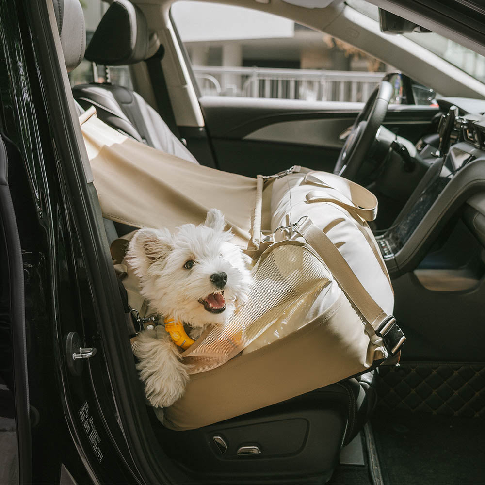Dog Car Seat Sunshade - Pup Rover Waterproof Breathable Sun Safety Protection Dog Booster Car Seat