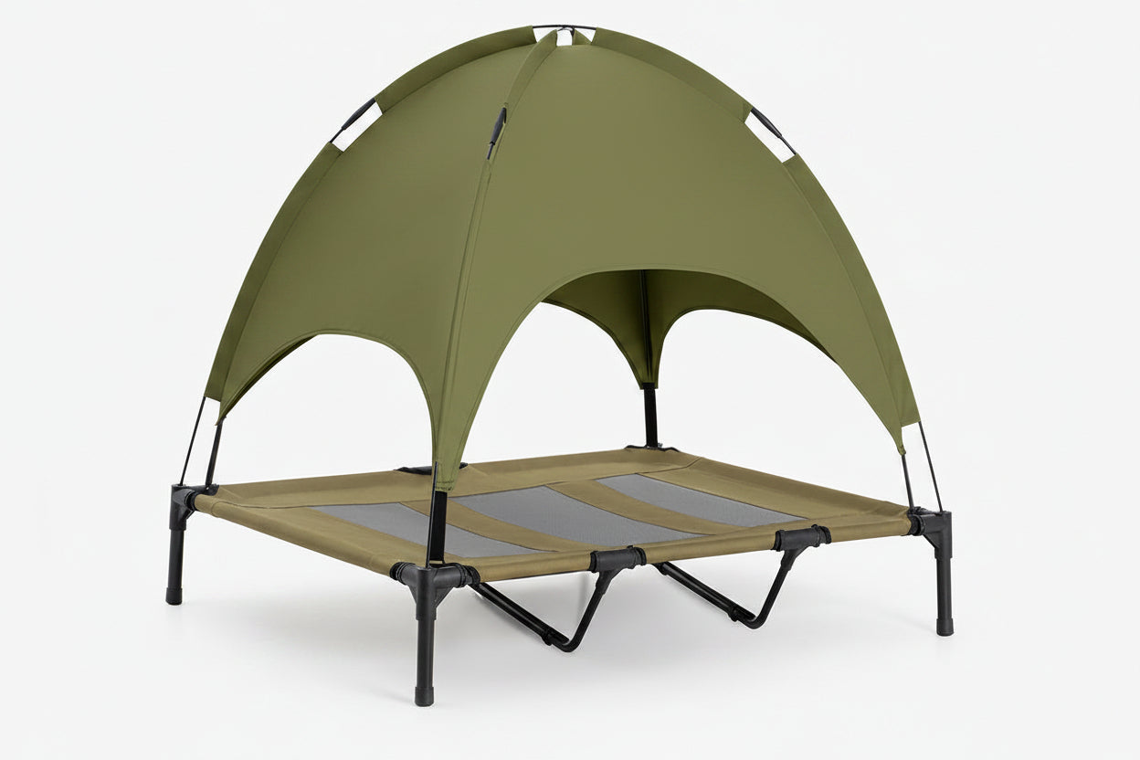 Multi-Functional Breathable Cooling Elevated Dog Bed with Canopy - PawAir