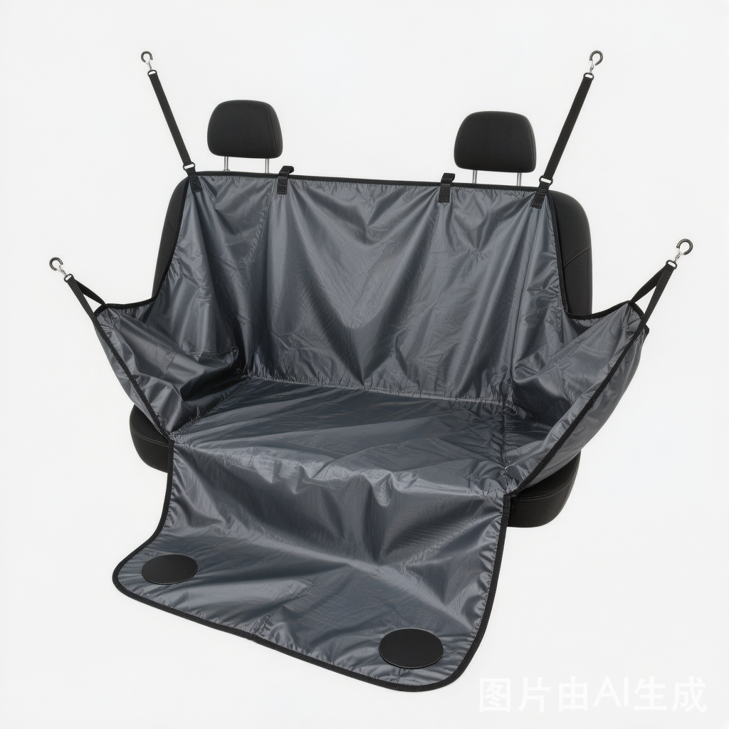 Premium Faux Leather Water-repellent Hammock Dog Car Seat Cover With Mat