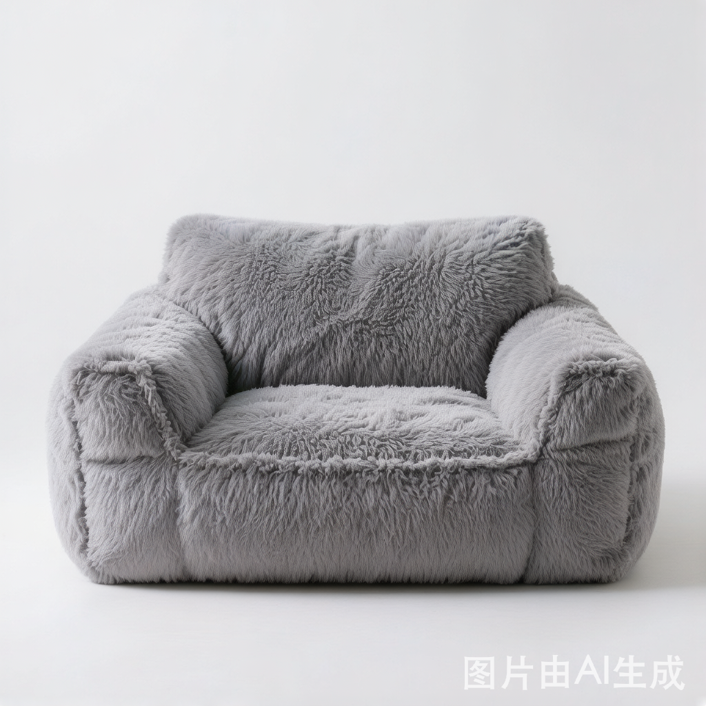 Solid-Color Fluffy Sofa Decor Thickened Couch Cover