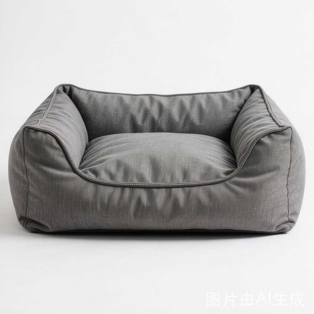 SnugNest Textured Stripe Orthopedic Dog Bed