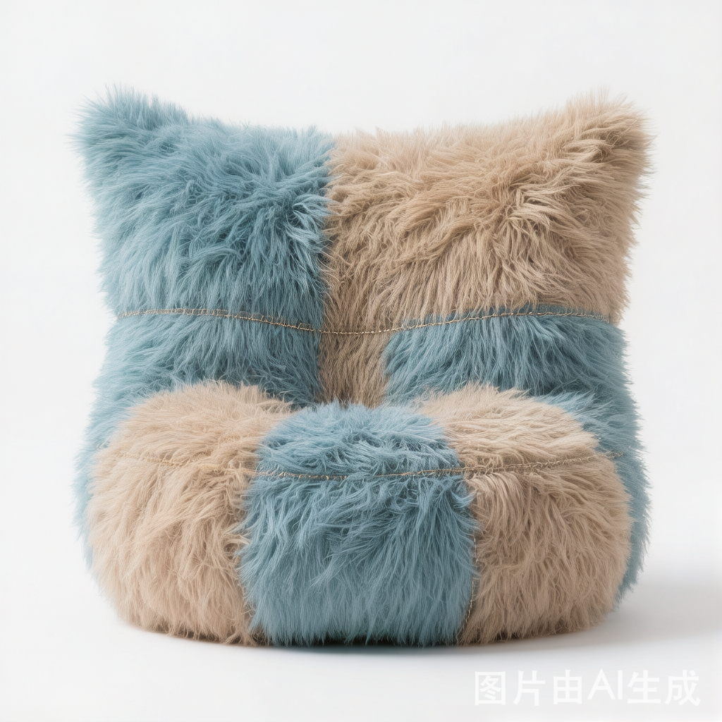 Plush Bone Pattern Square Deep Sleep Dog Bed