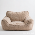 Water-Repellent Solid Color One Piece Couch Cover with Elastic Straps