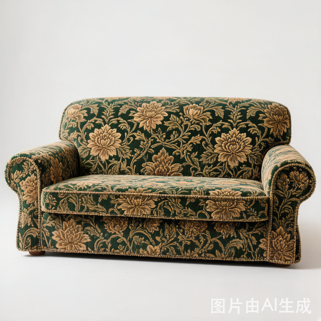 Vintage Botanical Jacquard Chenille Sofa Scratch-Resistant Couch Cover