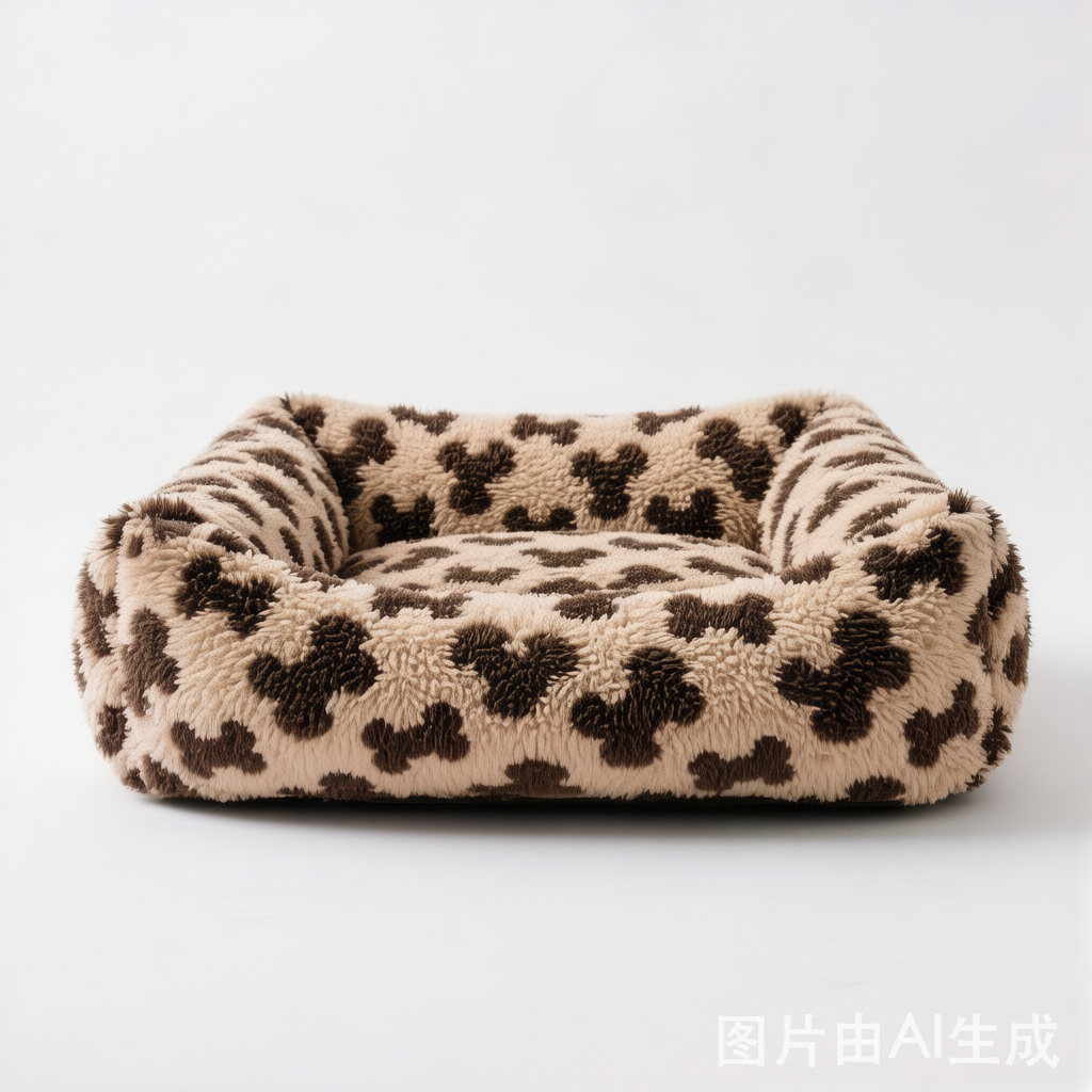 Wavy Pattern Anti-Scratch Plush Couch Cover